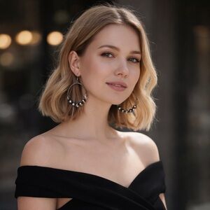 Elegant Silver Beaded Hoop Earrings: 🤩SEE OFFER IN DESCRIPTION🤩